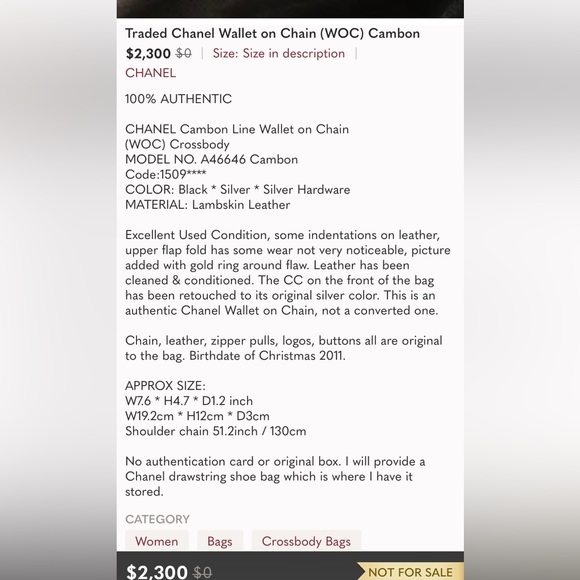 /traded/💯 Chanel CC Cambon WOC - Picture 16 of 16